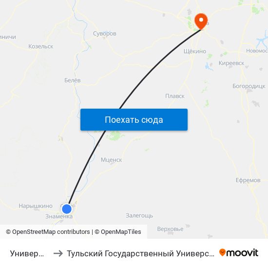 Универмаг to Тульский Государственный Университет map