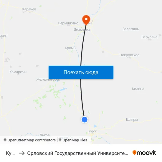 Курица to Орловский Государственный Университет. Медицинский Институт map