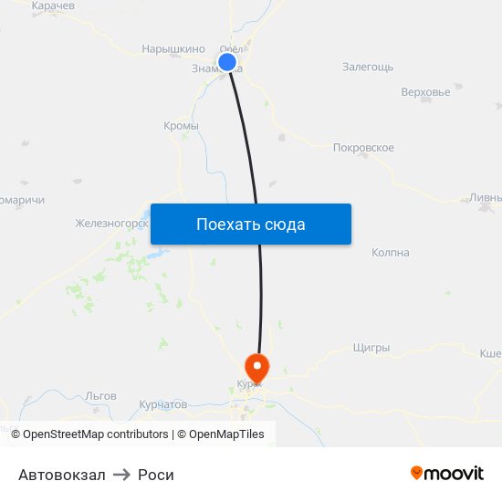 Автовокзал to Роси map