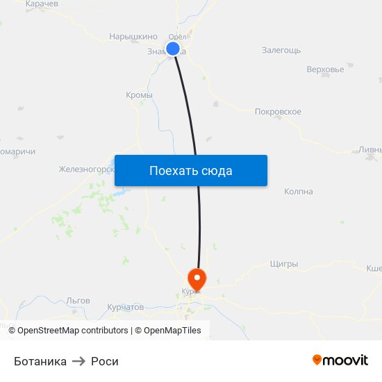 Ботаника to Роси map