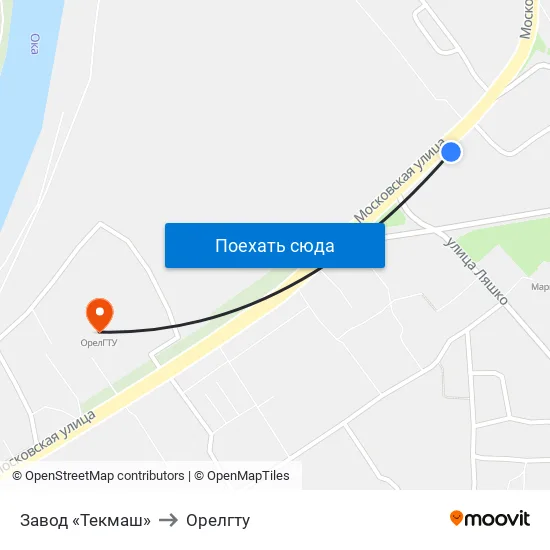 Завод «Текмаш» to Орелгту map