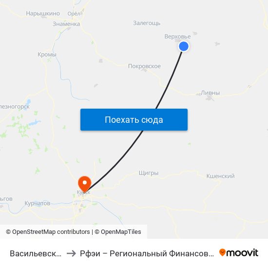 Васильевский Поворот to Рфэи – Региональный Финансово-Экономический Институт map