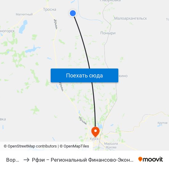 Воронец to Рфэи – Региональный Финансово-Экономический Институт map