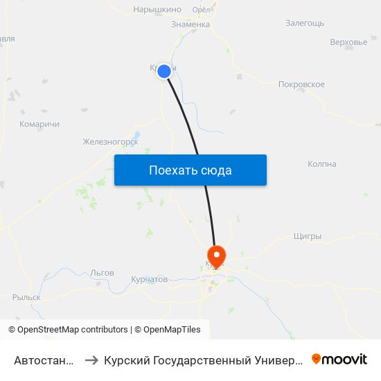 Автостанция to Курский Государственный Университет map