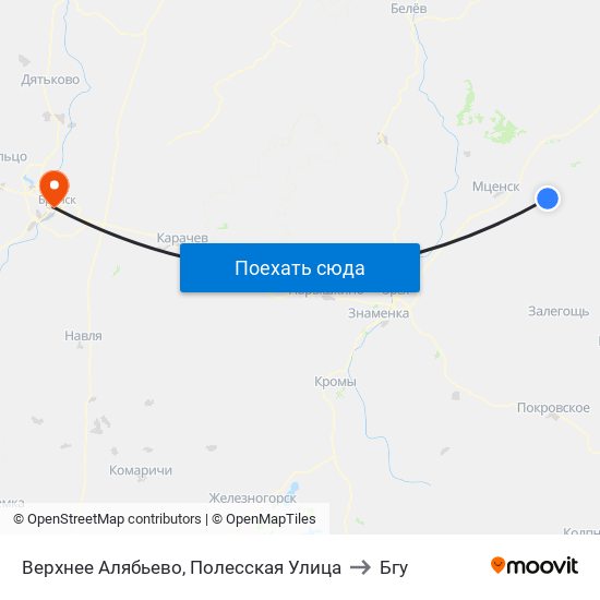 Верхнее Алябьево, Полесская Улица to Бгу map