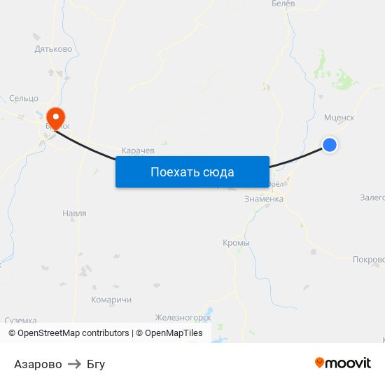 Азарово to Бгу map