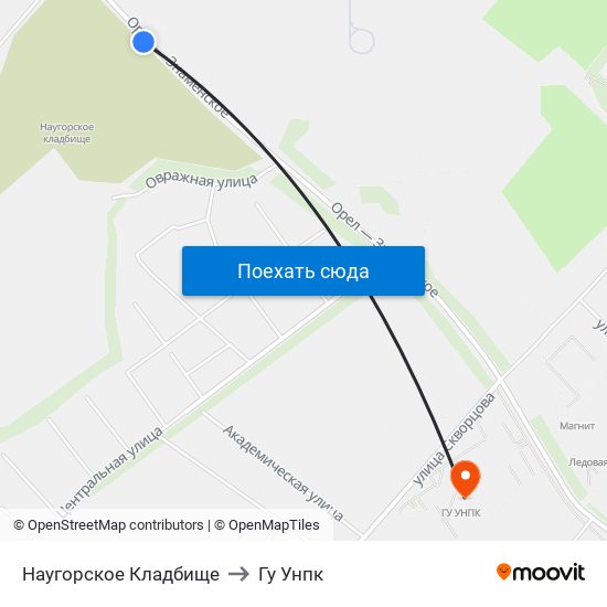 Наугорское Кладбище to Гу Унпк map