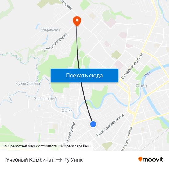 Учебный Комбинат to Гу Унпк map