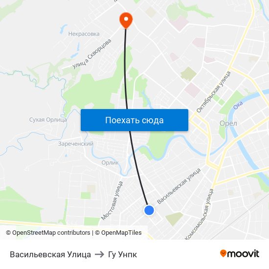 Васильевская Улица to Гу Унпк map