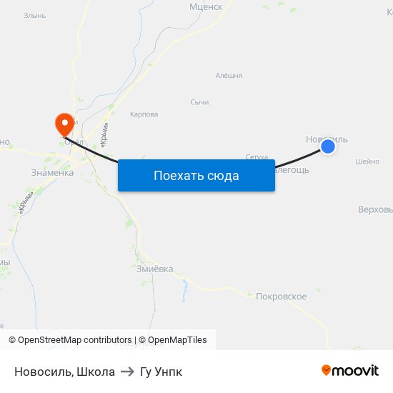 Новосиль, Школа to Гу Унпк map