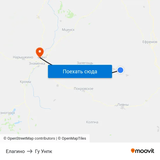 Елагино to Гу Унпк map