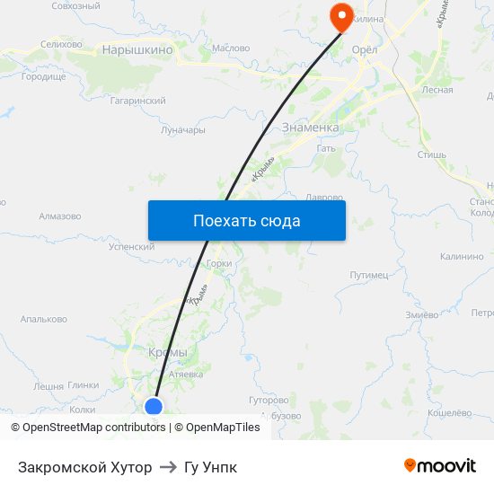 Закромской Хутор to Гу Унпк map