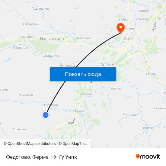 Федотово, Ферма to Гу Унпк map