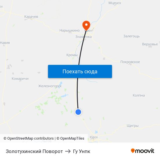 Золотухинский Поворот to Гу Унпк map