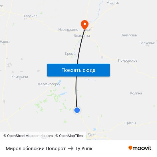 Миролюбовский Поворот to Гу Унпк map