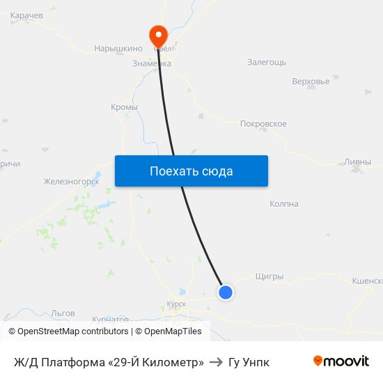 Ж/Д Платформа «29-Й Километр» to Гу Унпк map