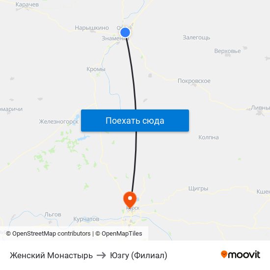 Женский Монастырь to Юзгу (Филиал) map