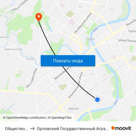 Общество Глухих to Орловский Государственный Аграрный Университет map