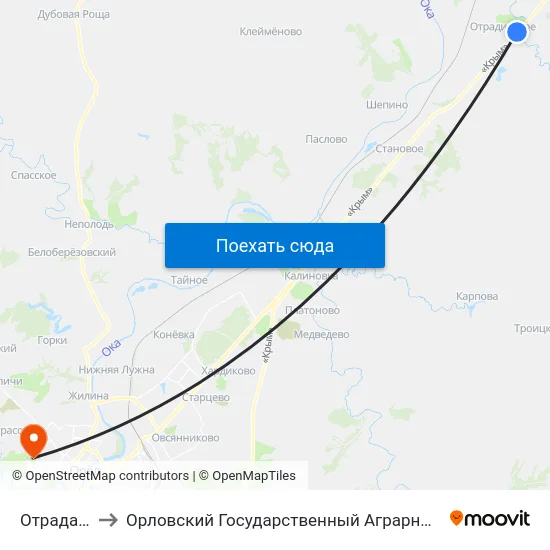 Отрада, Крс to Орловский Государственный Аграрный Университет map