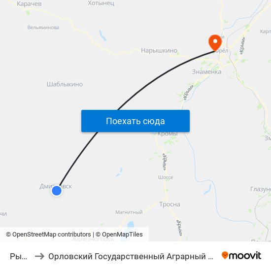 Рынок to Орловский Государственный Аграрный Университет map