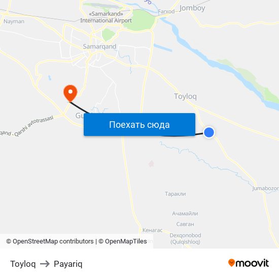 Toyloq to Payariq map