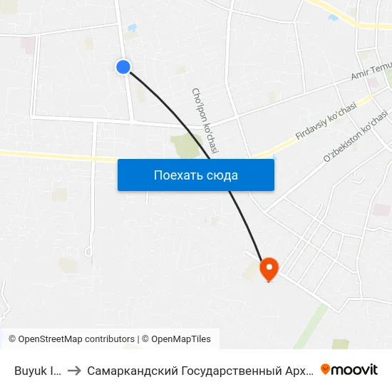 Buyuk Ipak Yuli, 72 to Самаркандский Государственный Архитектурно Строительный Институт (Самгаси) map