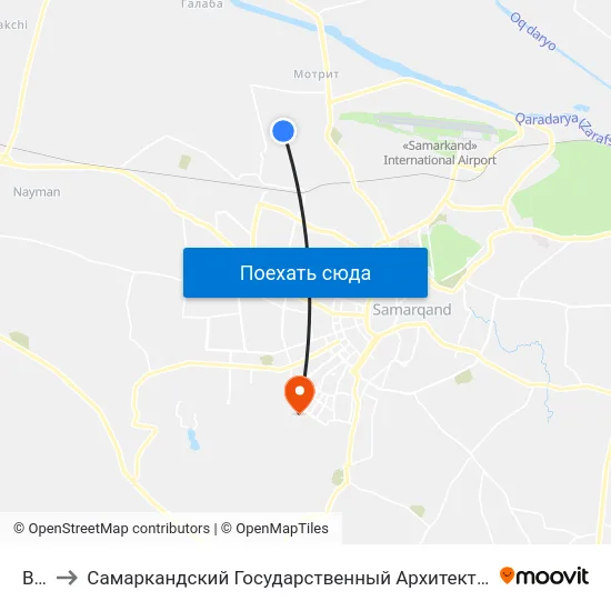 Bekat to Самаркандский Государственный Архитектурно Строительный Институт (Самгаси) map