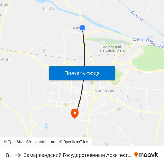 Bekat to Самаркандский Государственный Архитектурно Строительный Институт (Самгаси) map
