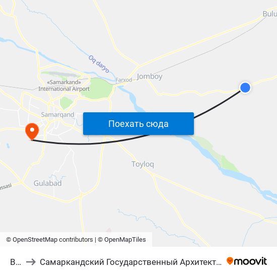 Bekat to Самаркандский Государственный Архитектурно Строительный Институт (Самгаси) map