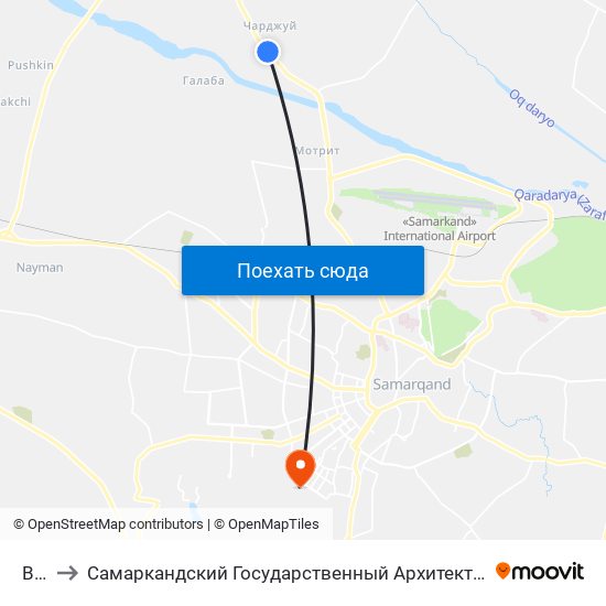 Bekat to Самаркандский Государственный Архитектурно Строительный Институт (Самгаси) map