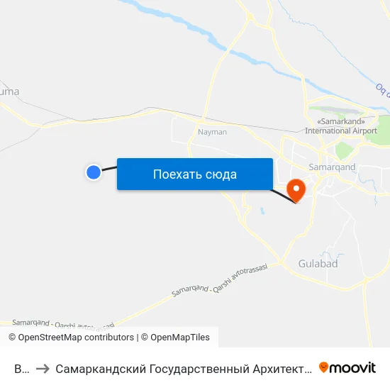 Bekat to Самаркандский Государственный Архитектурно Строительный Институт (Самгаси) map