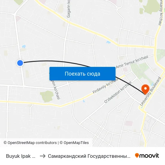 Buyuk Ipak Yuli, 72 to Самаркандский Государственный Университет map