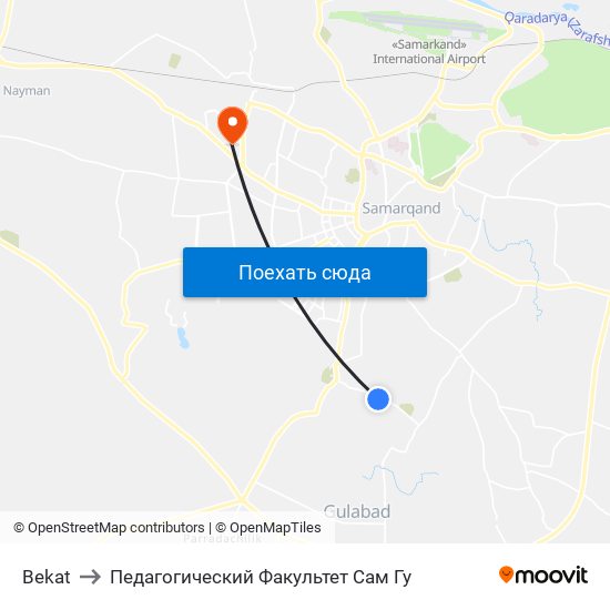 Bekat to Педагогический Факультет Сам Гу map