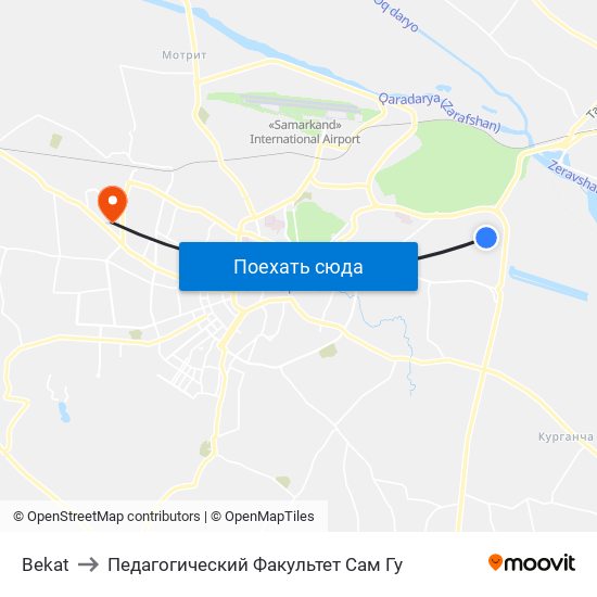 Bekat to Педагогический Факультет Сам Гу map