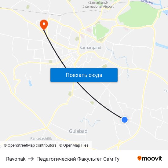 Ravonak to Педагогический Факультет Сам Гу map