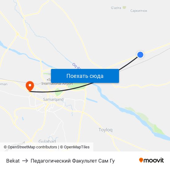 Bekat to Педагогический Факультет Сам Гу map