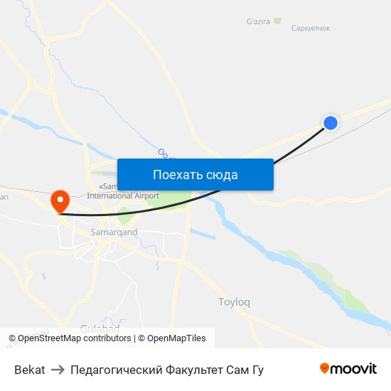 Bekat to Педагогический Факультет Сам Гу map