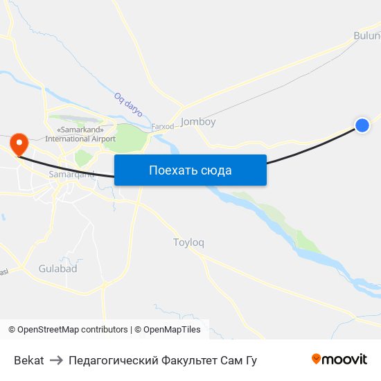 Bekat to Педагогический Факультет Сам Гу map