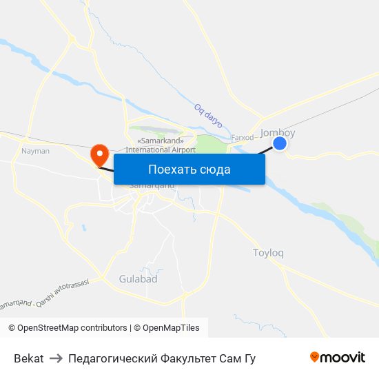 Bekat to Педагогический Факультет Сам Гу map