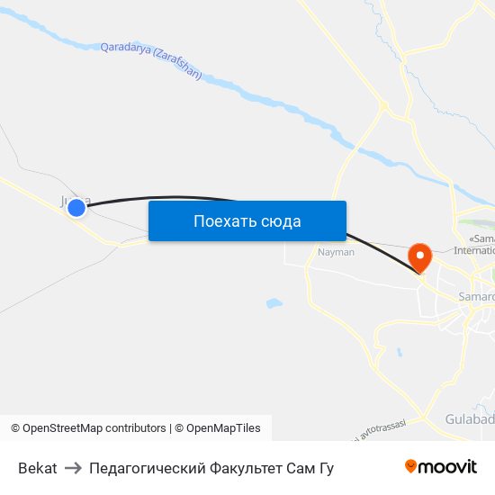 Bekat to Педагогический Факультет Сам Гу map