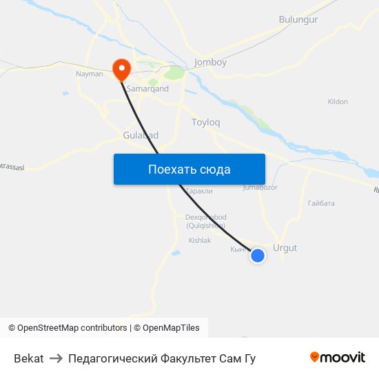 Bekat to Педагогический Факультет Сам Гу map