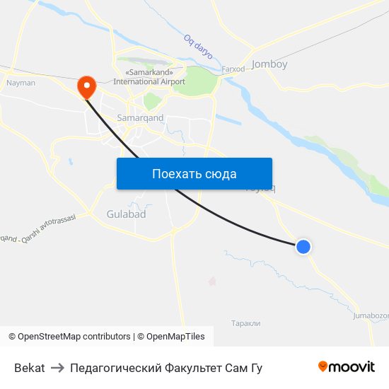 Bekat to Педагогический Факультет Сам Гу map