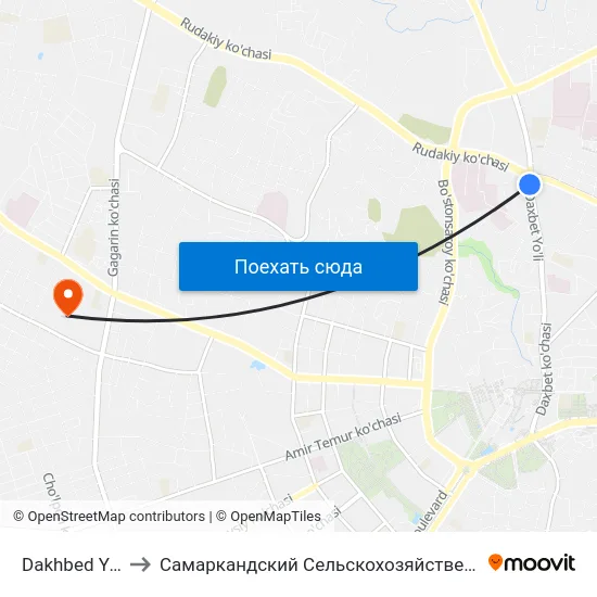 Dakhbed Yuli, 45 to Самаркандский Сельскохозяйственный Институт map