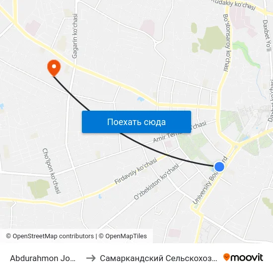 Abdurahmon Jomiy Ko'Chasi, 59 to Самаркандский Сельскохозяйственный Институт map