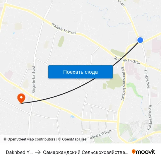 Dakhbed Yuli, 25 to Самаркандский Сельскохозяйственный Институт map