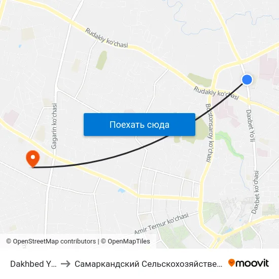 Dakhbed Yuli, 25 to Самаркандский Сельскохозяйственный Институт map