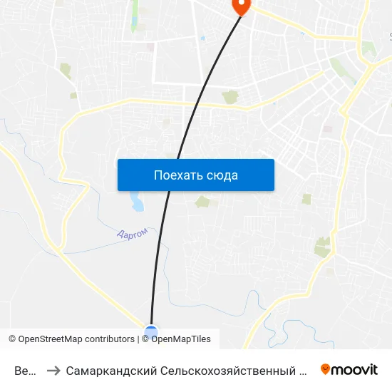 Bekat to Самаркандский Сельскохозяйственный Институт map