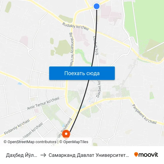 Даҳбед Йўли, 18 to Самарканд Давлат Университети (Самду) map