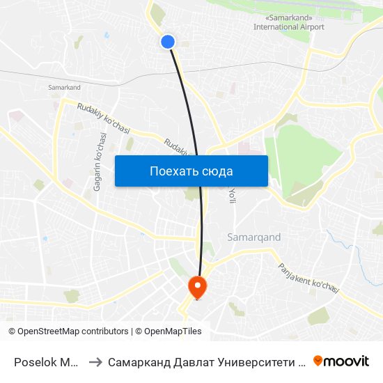 Poselok Motrid to Самарканд Давлат Университети (Самду) map