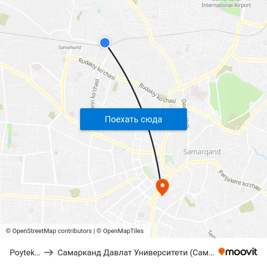 Poytekst to Самарканд Давлат Университети (Самду) map